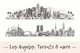 Set Of 18 World S Cities Skylines City Silhouette City Skyline World Cities