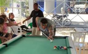 Www.8ballerclub.com for cue & coins links to your inbox! Video Bartolo Colon Hits Impressive Pool Trick Shot