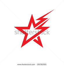 Star And Lighting Vector Logo Template Concept Illustration Abstract Sign Lightning Symbol Design Elem Star Logo Design Star Tattoo Designs Geometric Logo