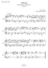 | c o o o | verse Threads Of Fate A Pause Sheet Music Pdf Free Score Download