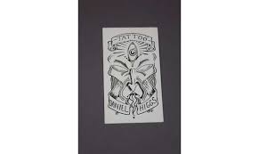 Vintage tux daniel higgs tattoo oversized business card flash decal 80's | ebay Dan Higgs Tattoo Business Card