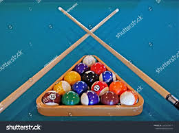 Billiards Sport Recreational Pool Table Balls In Triangle On Felt Background Copy Space Overhead Top View Ad Affiliate Table Billiards Pool Table Ball