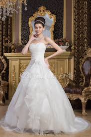 We make high quality dresses in accordance with the pictures. Bridesire Princess Sweetheart Floor Length Sweep Train Sleeveless Chiffon Satin Wedding Dress Bdh1619 Us 199 99 Bridesire