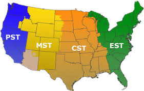 Usa Time Zones Map Of America With Area Codes Picture