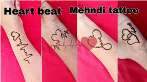 Best heart henna designs to try in 2019 Easy Heart Beat Henna Tattoo Simple Temporary Mehndi Tattoo Mehndi Designs Heart Tattoo Design Youtube