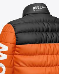 Download Matte Nylon Men S Down Jacket Mockup In Apparel Mockups On Yellow Images Object Mockups