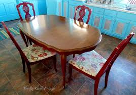repurposed tablecloth kitchen chairs