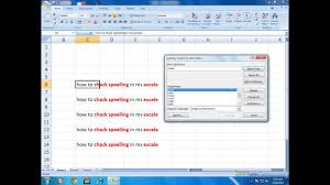 Shortcut Key To Spelling Check In Ms Excel Youtube