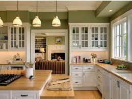 Furniture Green Cabinets For Kitchen With Nice Lighting And Beautiful Kitchen Designs Kitchen Cabinetry Kitchen Design