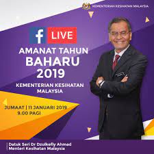 Perkhidmatan tersebut seperti berikut : Saksikan Fb Live Yang Kementerian Kesihatan Malaysia Facebook