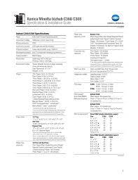 Increase the scope of mfp. Konica Minolta Bizhub C368 C308 Specification Manualzz
