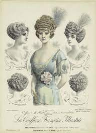 Coiffures De Mr Albert Corac 45 Boulevard Haussmann Paris 1913 Historical Hairstyles Vintage Photos Women Edwardian Hairstyles
