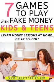 7 Games To Play With Fake Money Learn Real Money Lessons In 2020 Money Lessons Fake Money Kids Money