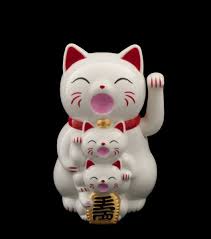 Famille Chat Japonais Porte Bonheur Maneki Neko Patte 14cm Xl 341 Gar1 Maneki Neko Porte Bonheur Japonais Chat Japonais