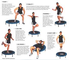 Pt Bouncer Exercises Rebounder Here Are Some Great Ways To Use Your Trampoline Trampoline Workout Rebounder Workouts Mini Trampoline Workout