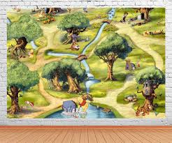 Hundred acre woods is a professional lawn care company providing services to williamston, mi and surrounding. Hundred Acre Wood Map Cartoon Backdrop For Party Amazon In Electronics