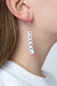 Download free image of sweetheart word alphabet letter beads by kut about baby pink, aesthetic, alphabet, alphabet background, and alphabet beads 2597282. Custom Letter Earrings Alphabet Letter Beads Saftey Pin Style Hoop Earrings Aesthetic Dangle Drop Earrings Earrings Mahilacollegekhagaul Com