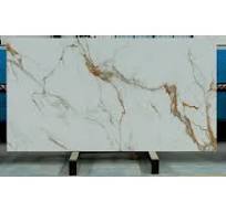 Glass Stone Slabs Calcutta Gold Nano Crystallized White Big Slab for Kitchen Countertop