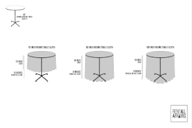 Table size (standard 30' height) 30 x 48 rect. Wedding Party And Event Linen Rental Sizing Guide In Philadelphia Bucks Montgomery County