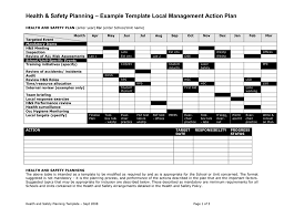 Your health is more important than anything else. Example Template Local Management Action Plan Health Amp Safety Planning