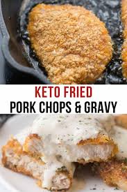 Smothered Keto Fried Pork Chops With Gravy Recipe Pork Chops And Gravy Fried Pork Chops Keto Pork Chops