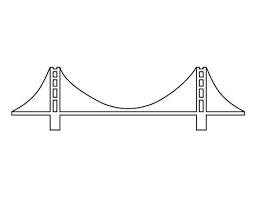 Golden Gate Bridge Pattern Use The Printable Outline For Crafts Creating Stencils Scrapbooking An Bridge Tattoo Bridge Pattern Golden Gate Bridge