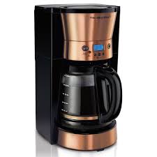The coffee maker conveniently shuts off after 2 hours so you don't have to worry about. Frontfill 12 Cup Programmable Coffee Maker With Copper Accents 46898 Hamiltonbeach Com