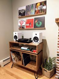 Record Table And Shelves For My New Vinyl Setup Woodworking Vinyl Record Furniture Vinyl Record Room Turntable Furniture