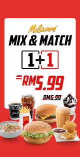 Mcdonald's is the world's largest chain of hamburger fast food restaurants founded in 1940. Mcsavers Mix Match Mcdonald S Malaysia