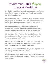 7 Prayers To Say At The Dinner Table In 2020 Prayers Prayers Before Meals Mealtime Prayers
