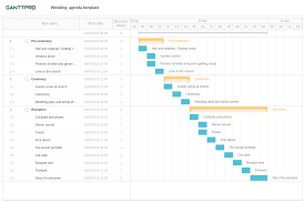 Wedding Agenda Template Excel Template Free Download