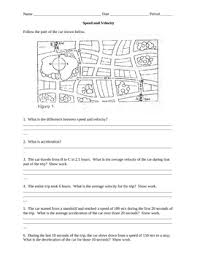 Speed And Velocity Review Worksheet Speed Velocity Acceleration Velocity Distance Time Graphs
