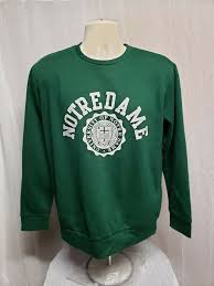 University Of Notre Dame Womens Large Green Sweatshirt