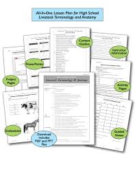 Livestock Terminology And Anatomy High School All In One Lesson Plan Download High School Lesson Plans High School Lessons Lesson Plans