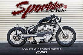 Harley Sportster Bolt On Hardtail Bobber Kit 04 Present Ryca Motors Online Store Harley Davidson Motorcycle Camping Gear Sportster Bobber