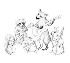 Bluegrass Animal Band Art Print Bluegrass Art Animal Art Etsy Animal Art Cute Animal Illustration Art Prints