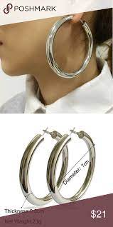 Classic 70mm Wide Hoop Women Earrings Women S Earrings Big Hoop Earrings Earrings