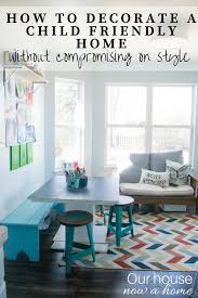 Today i am sharing with you some kids playroom ideas because toy room design has been on my brain for a few months now. How To Decorate A Child Friendly Home Our House Now A Home Dining Room Playroom Combo Living Room Dining Room Combo Kid Friendly Living Room