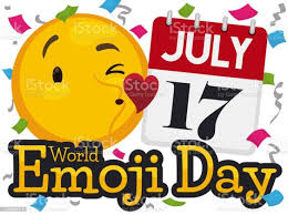 Cute Emoticon Sending Love At You With Floating Heart And Loose Leaf In 2020 World Emoji Day Free Vector Art Emoji