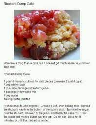Desserts Rhubarb Dump Cake Recipe Rhubarb Dump Cakes Rhubarb Recipes Rhubarb Desserts