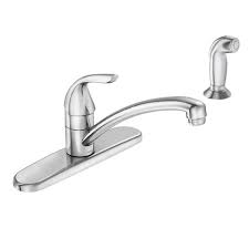 Single handle single hole mount high arc kitchen faucet models: Moen Adler Single Handle Faucet With Sprayer 87604 Blain S Farm Fleet