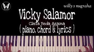 Vicky Salamor Cinta Beda Agama Piano Chord Lyrics Cover By Willy Youtube