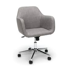 Ess 2085 Gry Home Office Furniture Essentials Fabric Upholstered Height Adjustable Swivel Gray Computer Desk Chair Walmart Com Upholstered Desk Chair Home Office Chairs Office Desk Chair