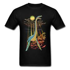 cool t shirts for men graphic loch ness plesiosaur custom ink t shirt spring summer tops tees funny design dinosaur moon t shirts shopping really