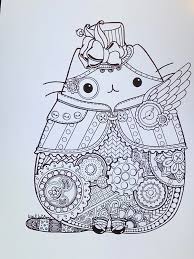 Download Steampunk Hello Kitty Coloring Book Page Mildlyinteresting