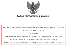 Juknis Seleksi Pppk 2021 Baca Peraturan Bkn No 18 Tahun 2020 Info Pendidikan Terbaru