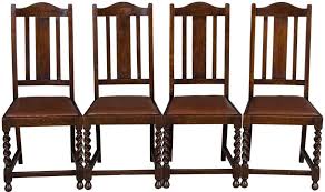antique barley twist chairs leather