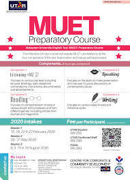 The malaysian university english test (muet) is a test of english language proficiency, largely for university admissions. Utar Events