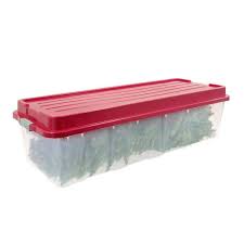 Choose from sizes 7', 8', 9' & 12' christmas trees. Organize It 65 Gal Holiday Tree Storage Bin In Clear Base And Red Cover St53221501 The Home Depot