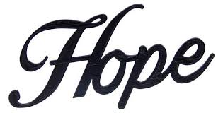 Hope Cursive Script Word Art Wall Hanging Sign Plaque Home Decor Typography Decal Lettering Script Words Word Art Word Wall Art